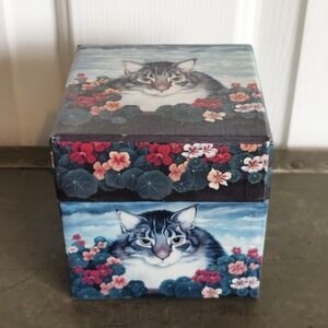Bobs Boxes American Cats Lowell Herrero Floral Decorative Storage Box 4x4 2001